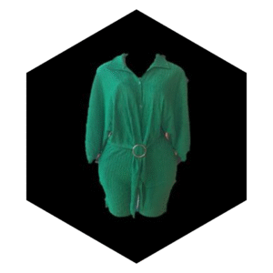 2PCS LONG-SLEEVE TOP WITH WAIST STRAP AND SHORT FOR WOMEN
