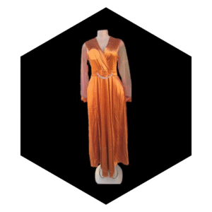 GLOSSY LONG DRESS FOR WOMEN FORMAL GOWN