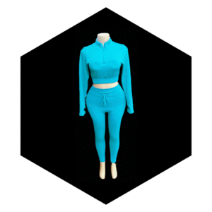 2PCS LONG SLEEVE TOP AND TIGHT-FITTING LEGGINGS WORKOUT DRESS