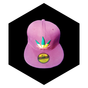 *NEW GLORY* PURPLE COLORED CAP HIPHOP REGGAE EMBROIDED WITH CANNABIS LEAF ICON