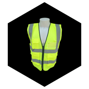 HIGH VISIBILITY SAFETY REFLECTOR VESTS WITH SIDE POCKETS AND ZIPPERS