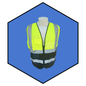 BLENDED COLORS SAFETY REFLECTOR VESTS WITH SIDE POCKETS AND ZIPPERS