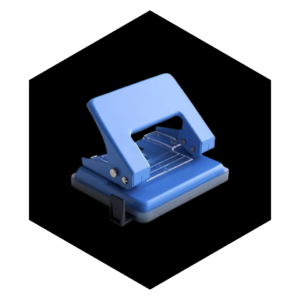 METALLIC DOUBLE HOLE PAPER PUNCH