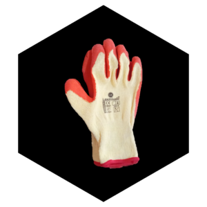 YELLOW/ORANGE LATEX CUT-RESISTANT SAFETY GLOVES