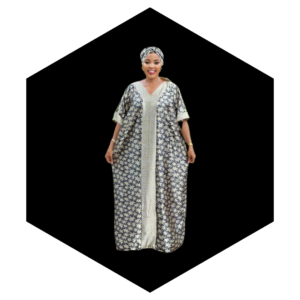AFRICAN-PRINT WOMEN'S KAFTAN BOUBOU DRESS