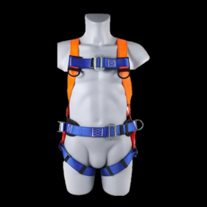 FULL BODY SAFETY HARNESS WITH DOUBLE-HOOK LANYARD