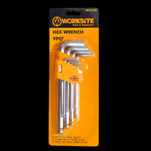 9 PC WORKSITE HEX WRENCH SET ALLEN KEYS