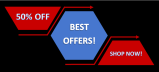 50% discount advert